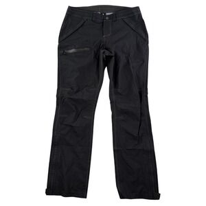 Kuhl Pants Womens 8 Reg Black Jetstream Rain Outdoor Hiking Fishing 100% Nylon